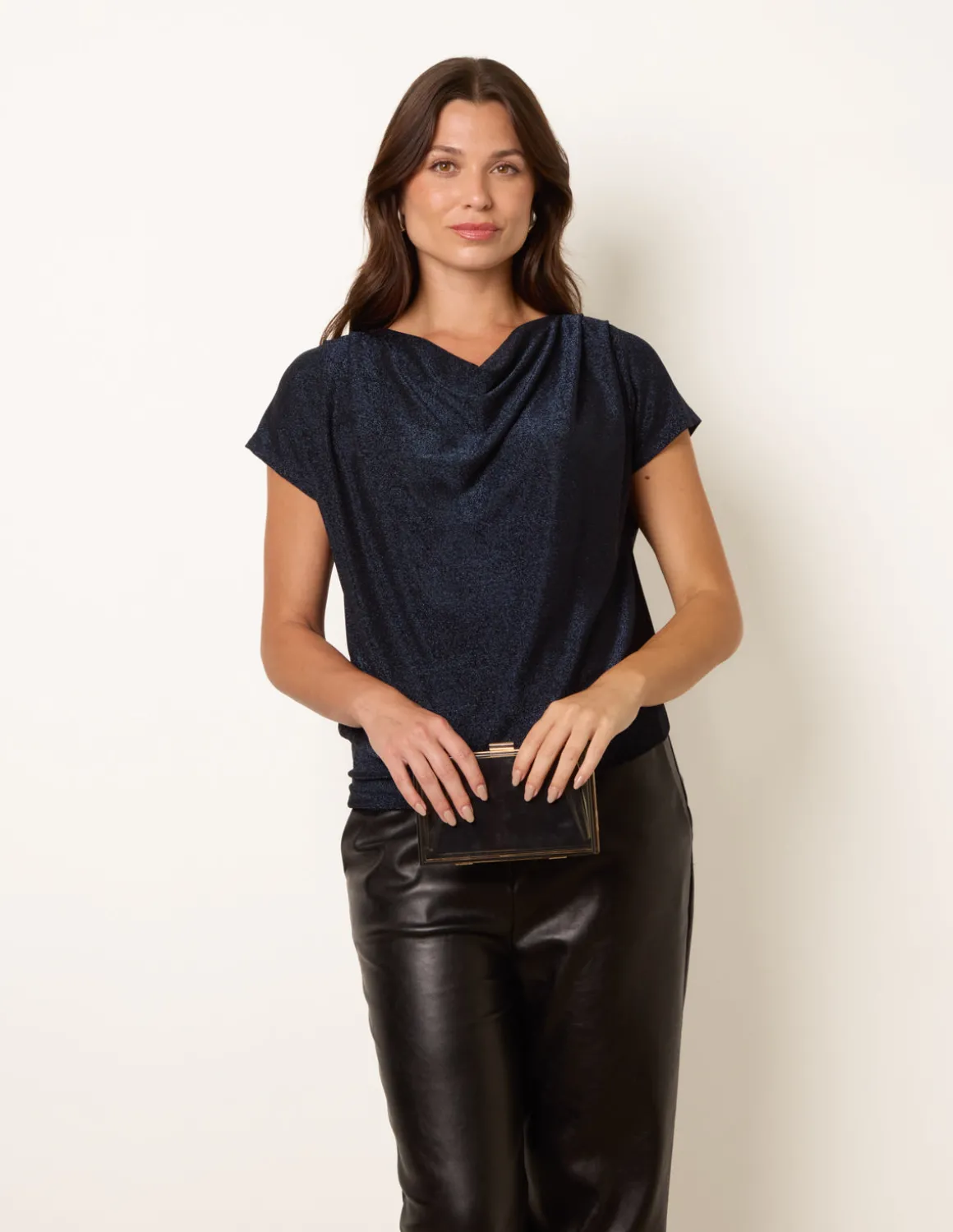Cowl Neck Draped Top