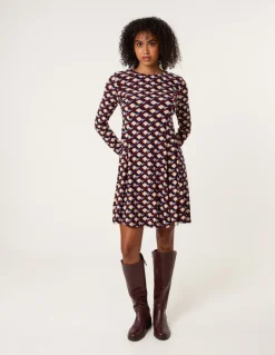 Crew Neck Mini Dress