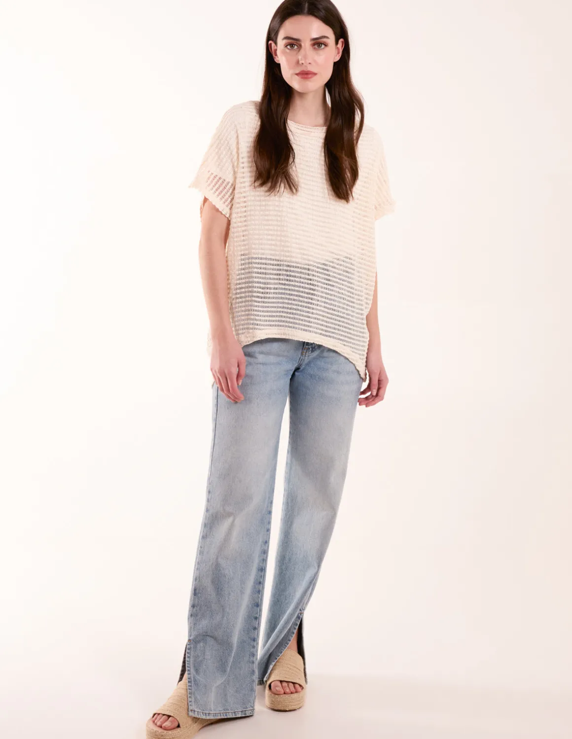 Crochet Batwing Oversized Top