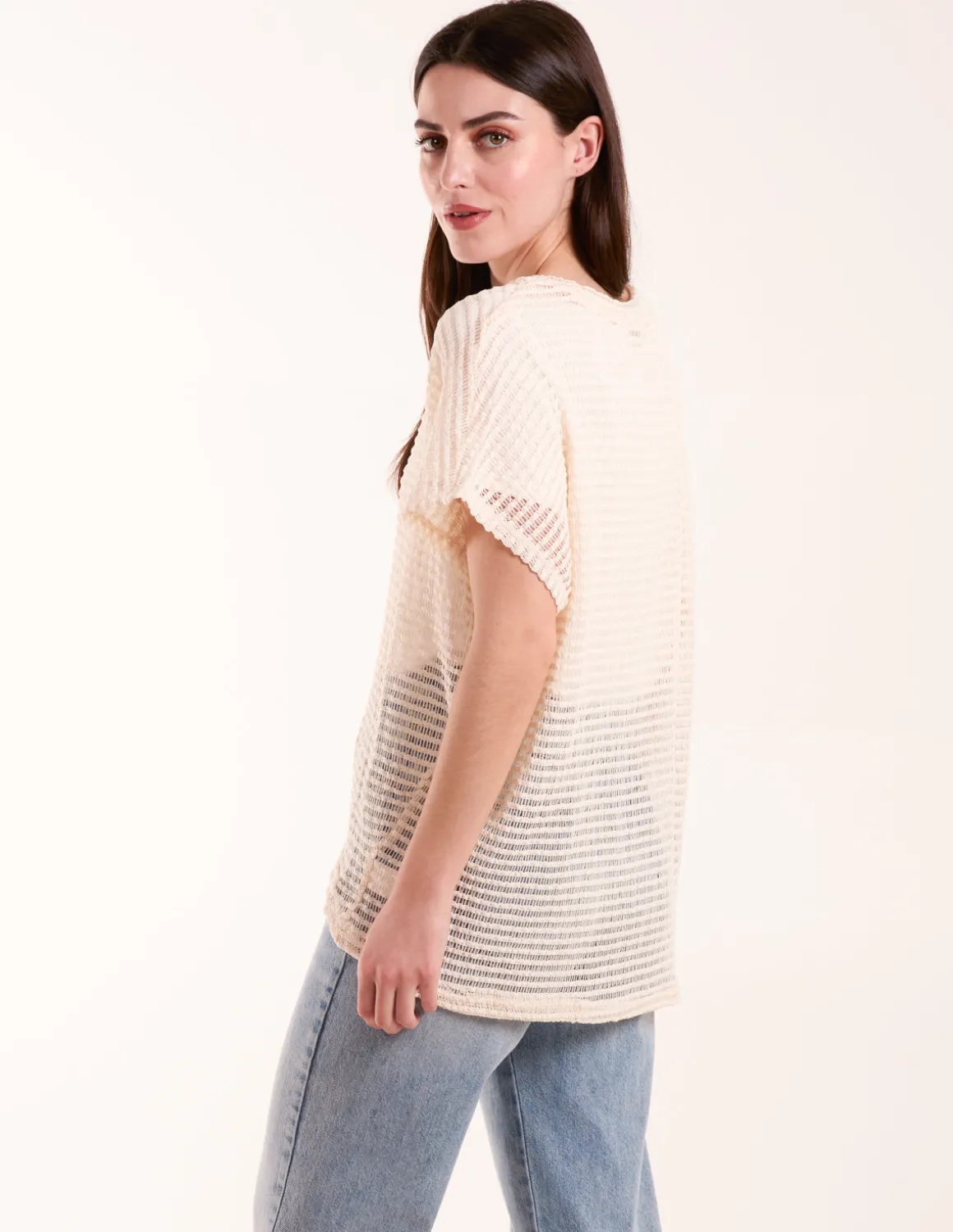 Crochet Batwing Oversized Top