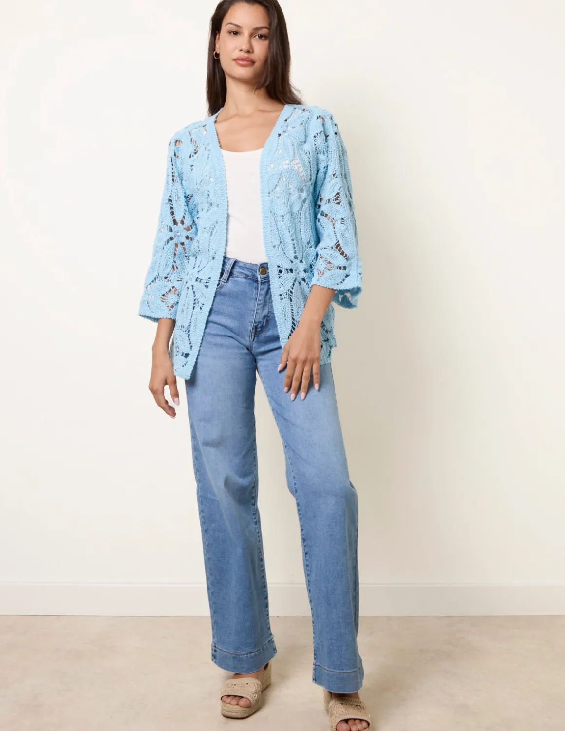 Crochet Tie Front Cardigan