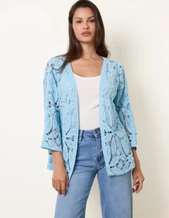 Crochet Tie Front Cardigan