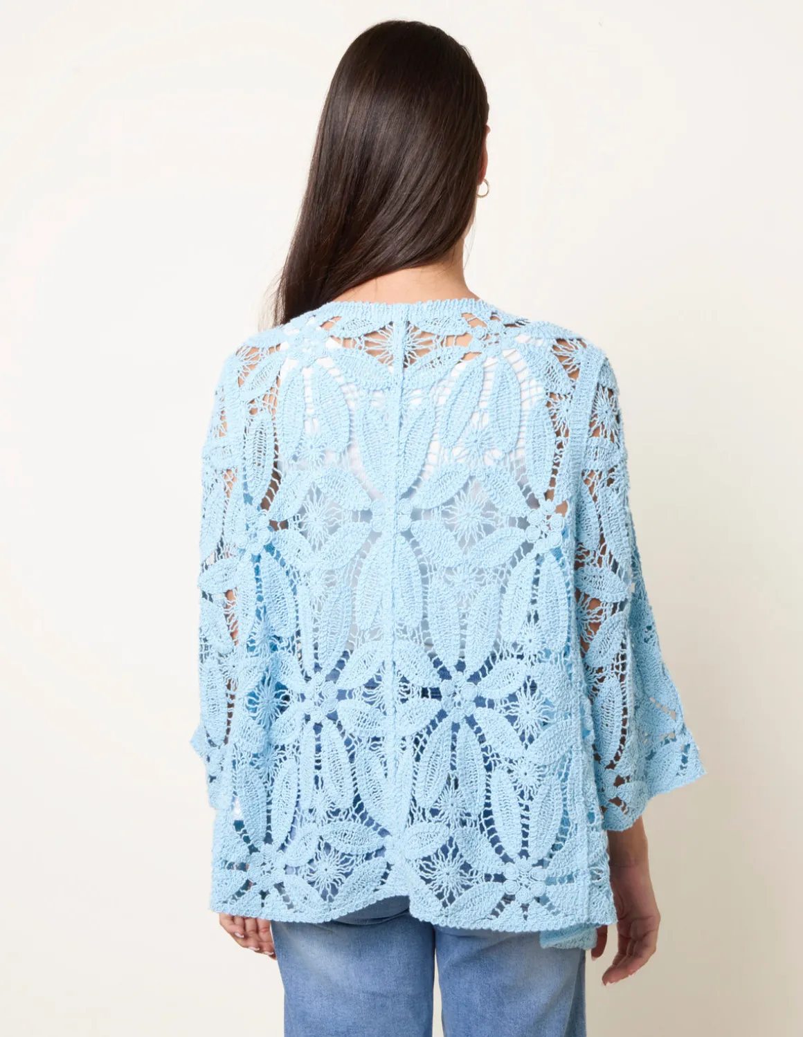 Crochet Tie Front Cardigan