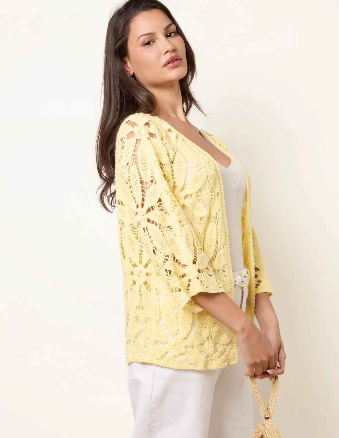 Crochet Tie Front Cardigan