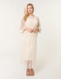 Crochet Top Pleat Dress