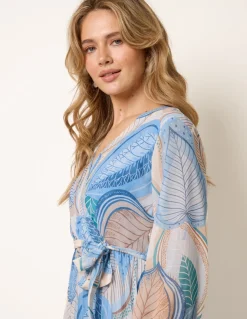 Crossover Pleated Dress