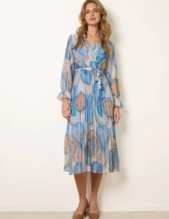 Crossover Pleated Dress
