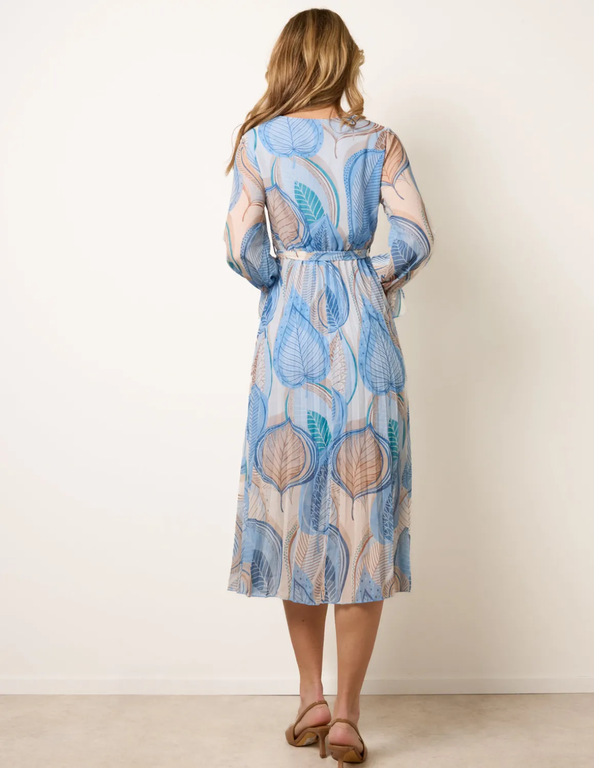 Crossover Pleated Dress
