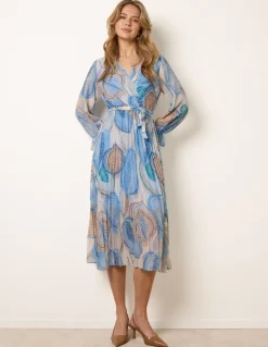 Crossover Pleated Dress