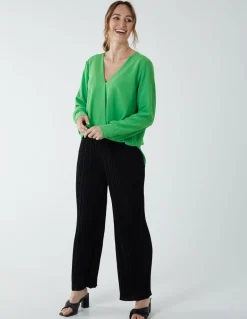Crossover Woven Plain Blouse