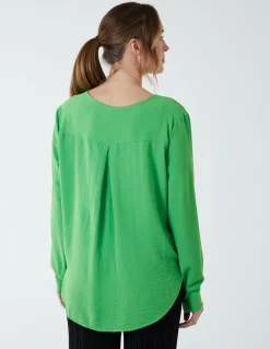 Crossover Woven Plain Blouse