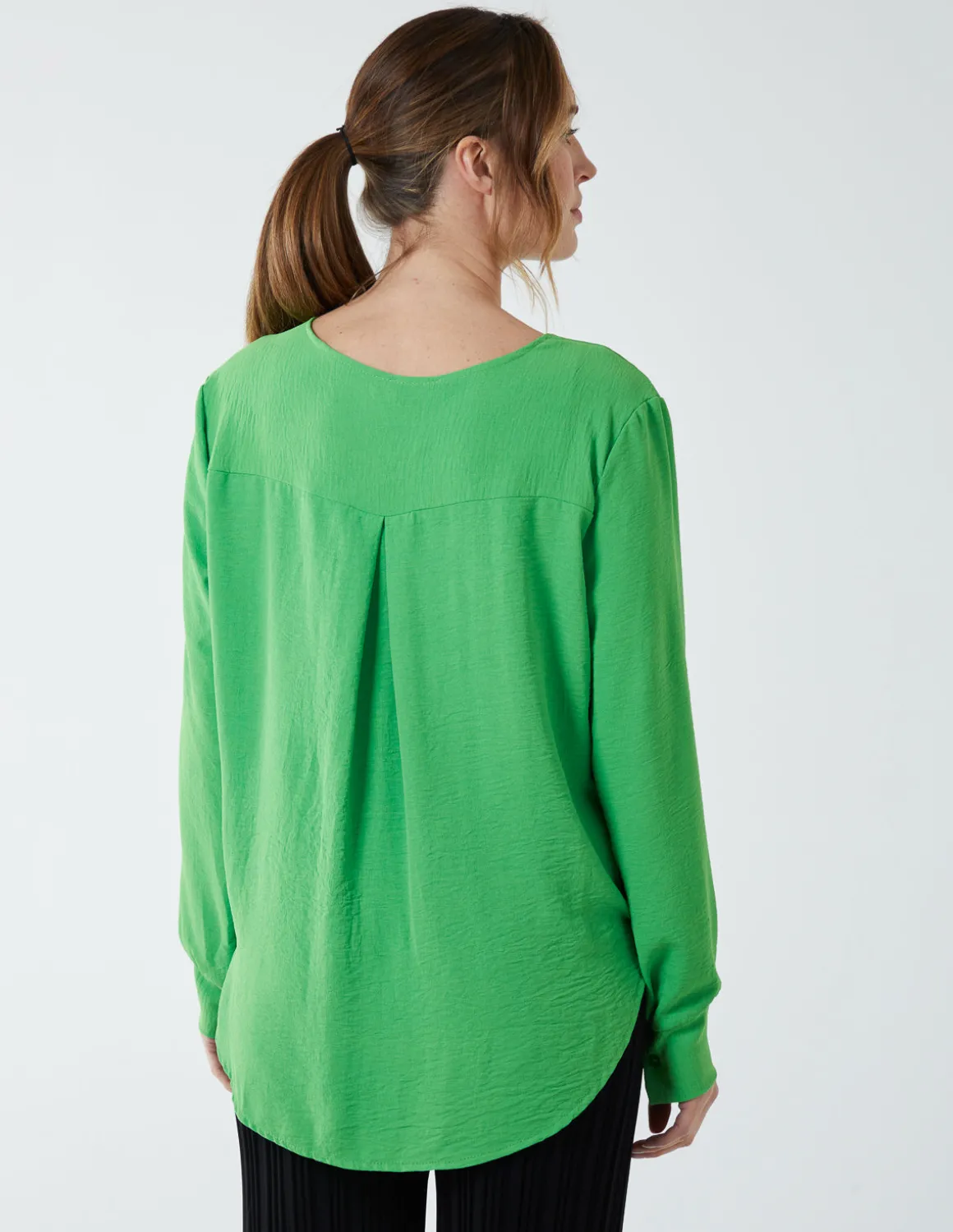 Crossover Woven Plain Blouse