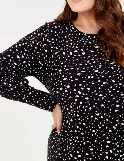 Curve Long Sleeve Smock Dress