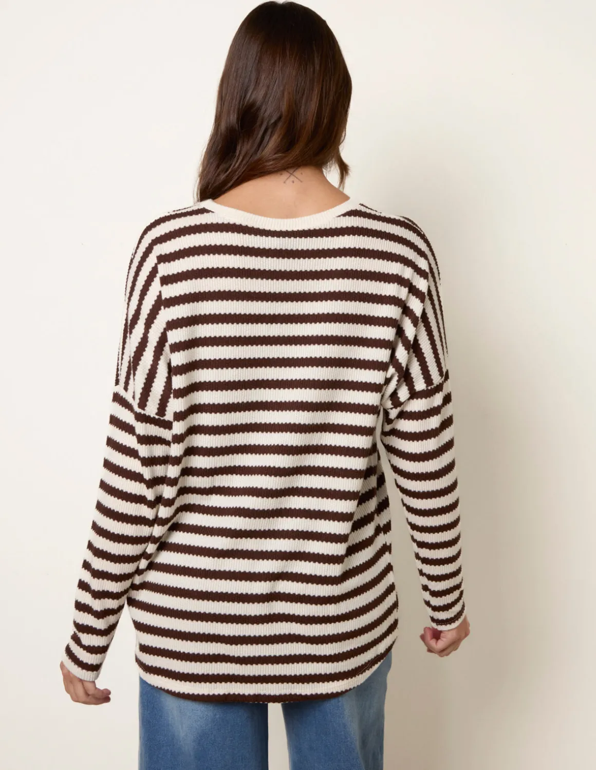 Cut and Sew Knit Stripe Top