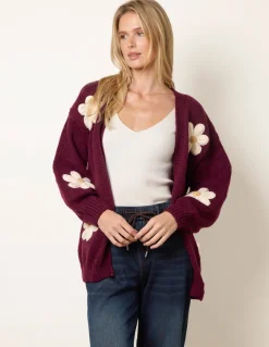 Daisy Large Flower Cardigan