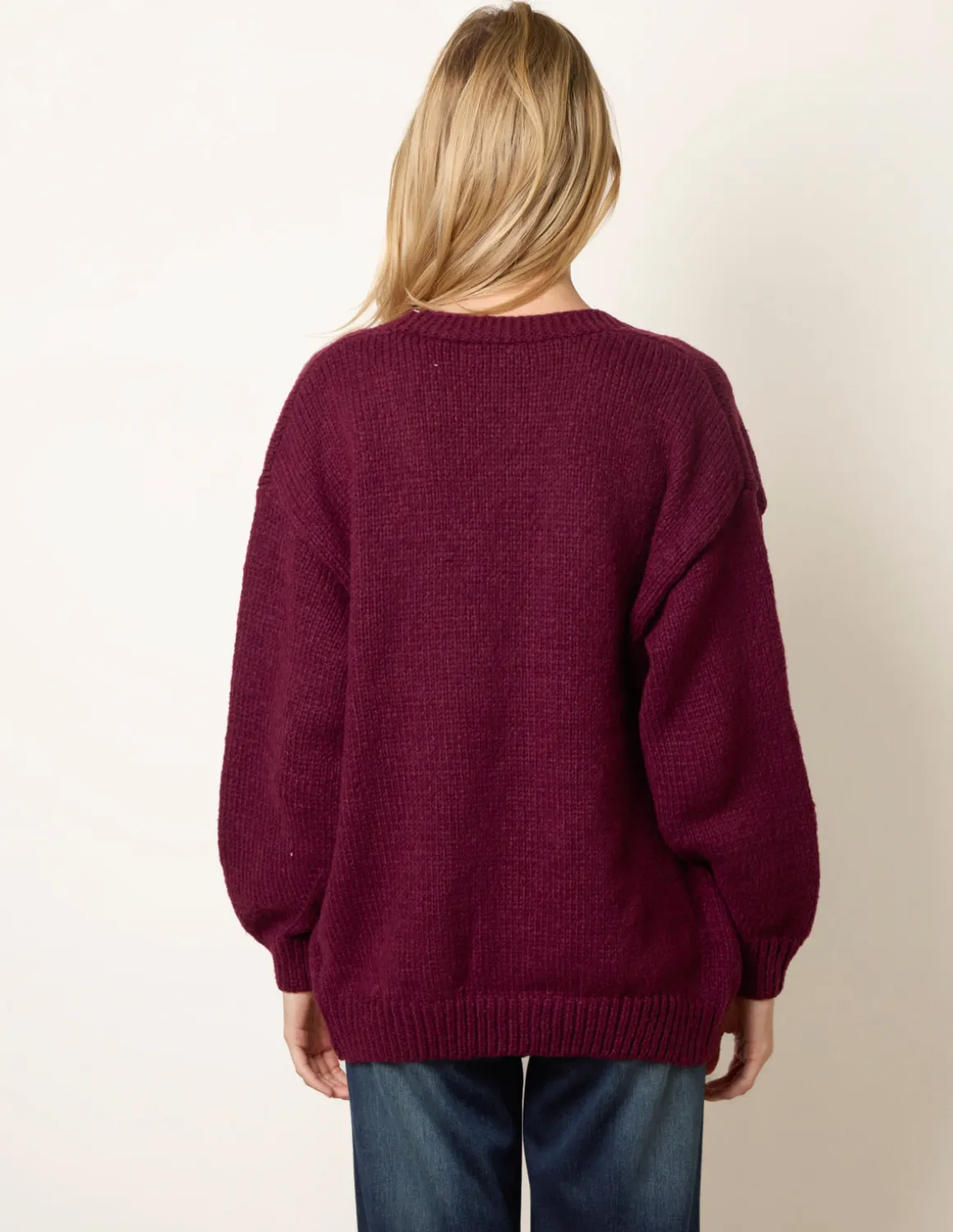 Daisy Large Flower Cardigan
