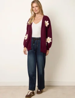 Daisy Large Flower Cardigan