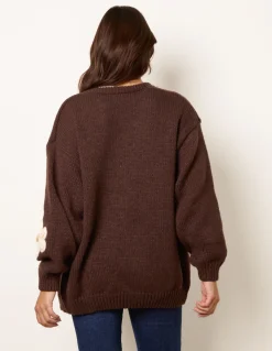 Daisy Large Flower Cardigan