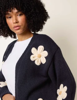 Daisy Large Flower Cardigan