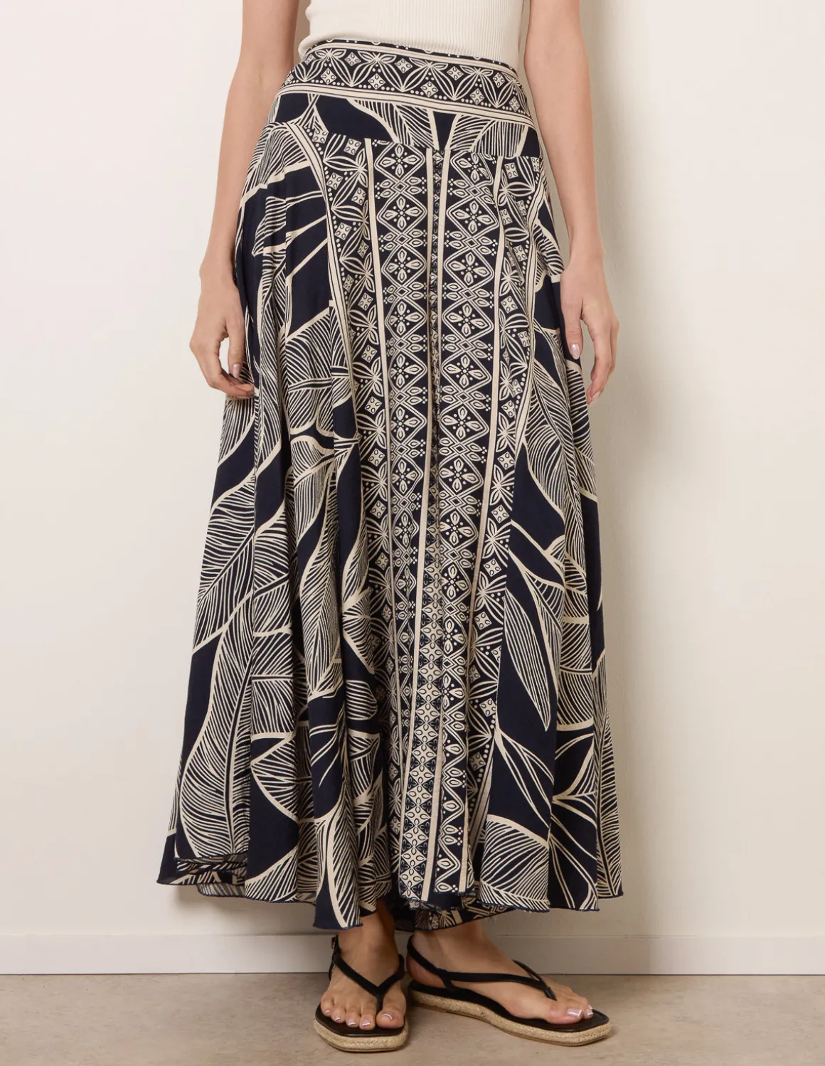 Deep Waist Extra Wide Flowy Trousers