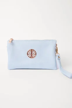 Detailed Zip Up Purse With Detachable Strap