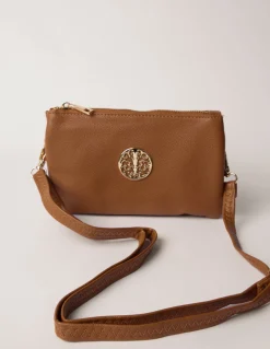 Detailed Zip Up Purse With Detachable Strap