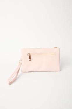 Detailed Zip Up Purse With Detachable Strap