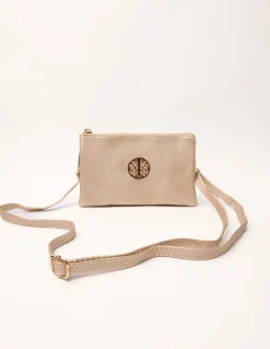 Detailed Zip Up Purse With Detachable Strap