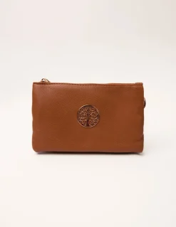 Detailed Zip Up Purse With Detachable Strap