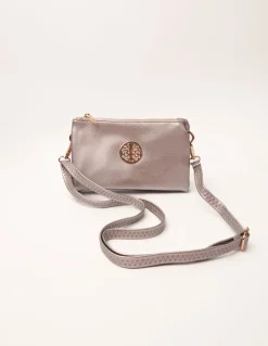 Detailed Zip Up Purse With Detachable Strap