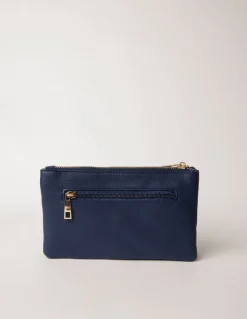 Detailed Zip Up Purse With Detachable Strap