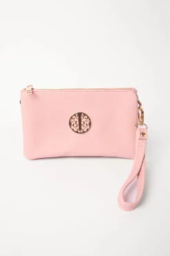 Detailed Zip Up Purse With Detachable Strap