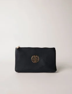 Detailed Zip Up Purse With Detachable Strap