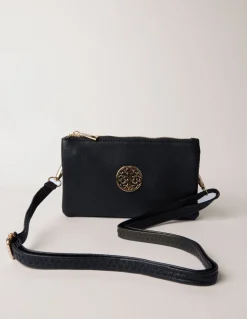 Detailed Zip Up Purse With Detachable Strap