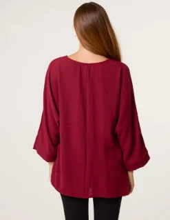 Detail Side Gathered Blouse