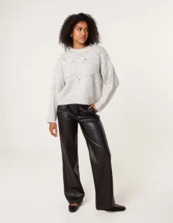 Diamante Round Neck Jumper