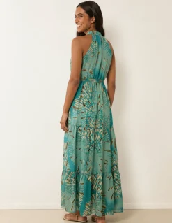 Diamante Tiered Tie Front Dress