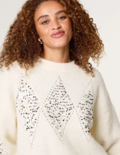 Diamond Sequin Jumper