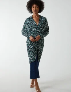 Draped Dip Hem Long Top