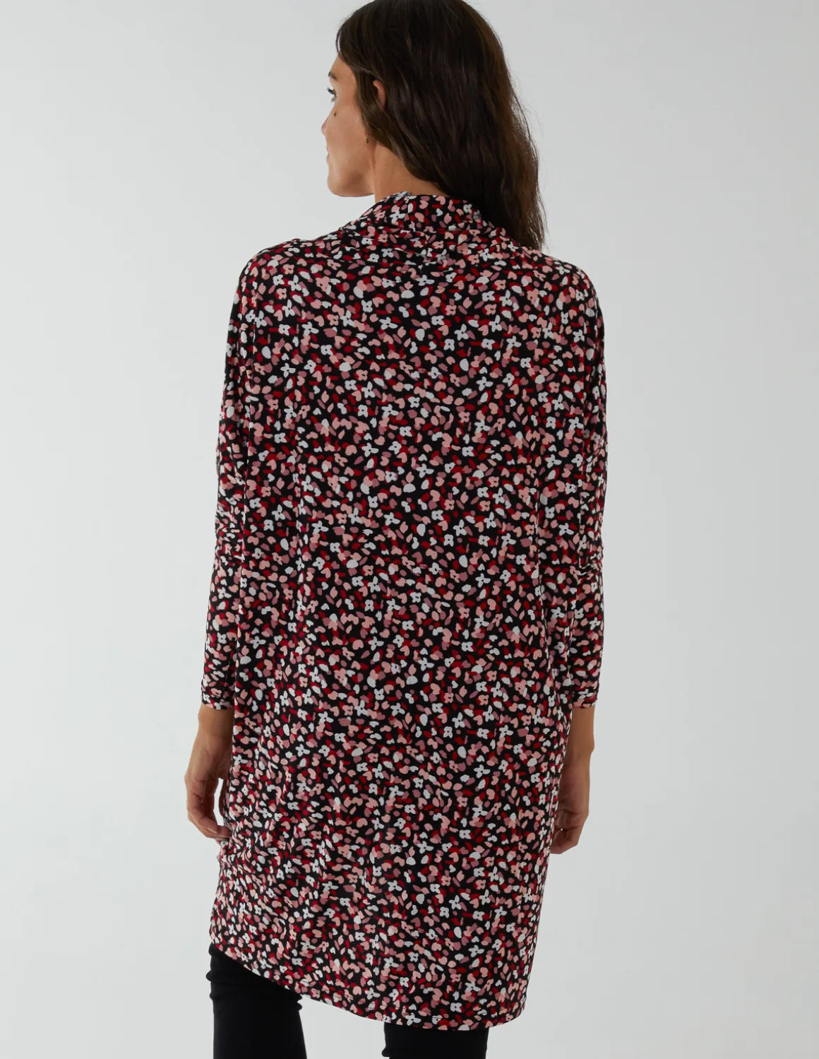 Draped Dip Hem Long Top