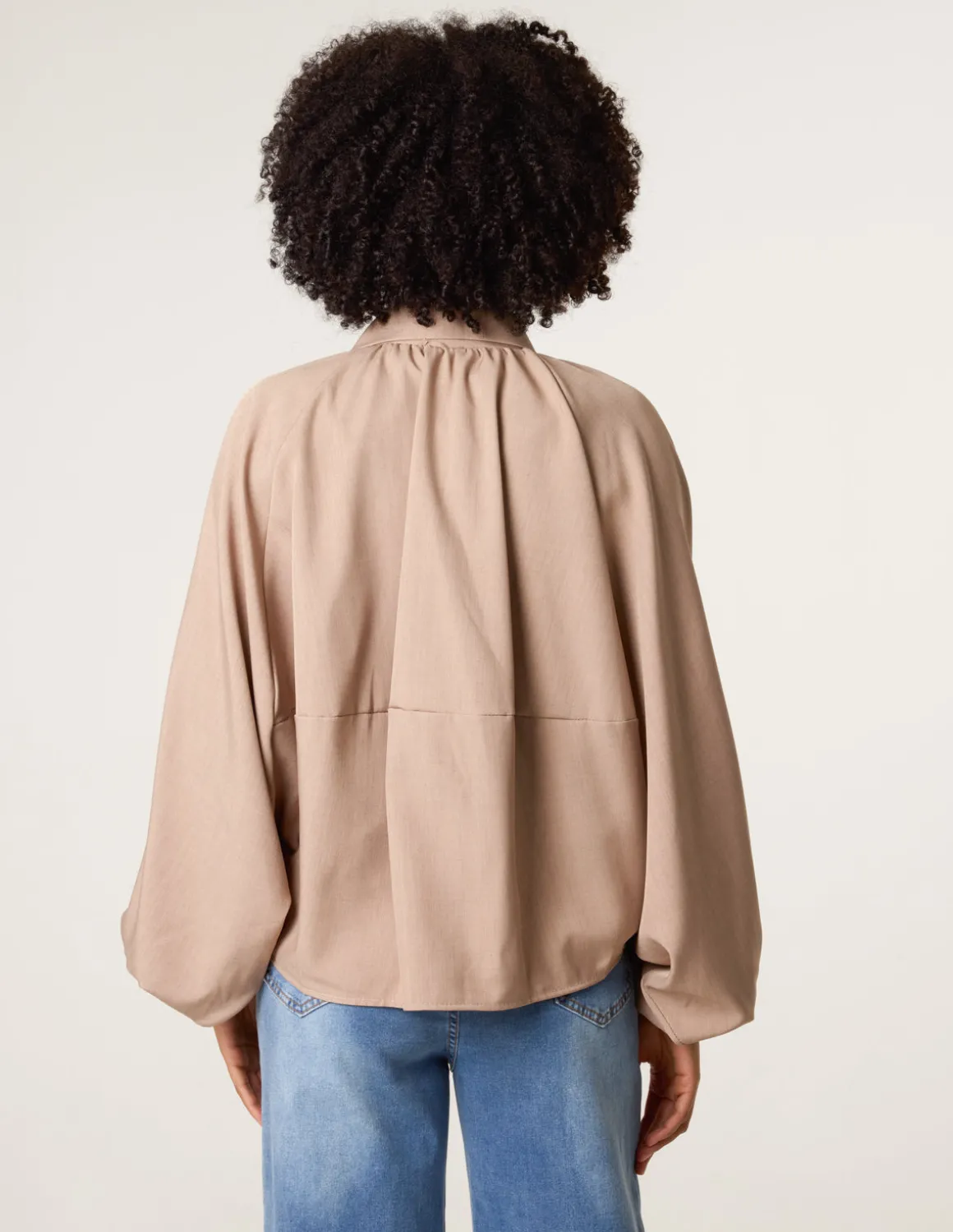 Drape Puffball Zipper Jacket