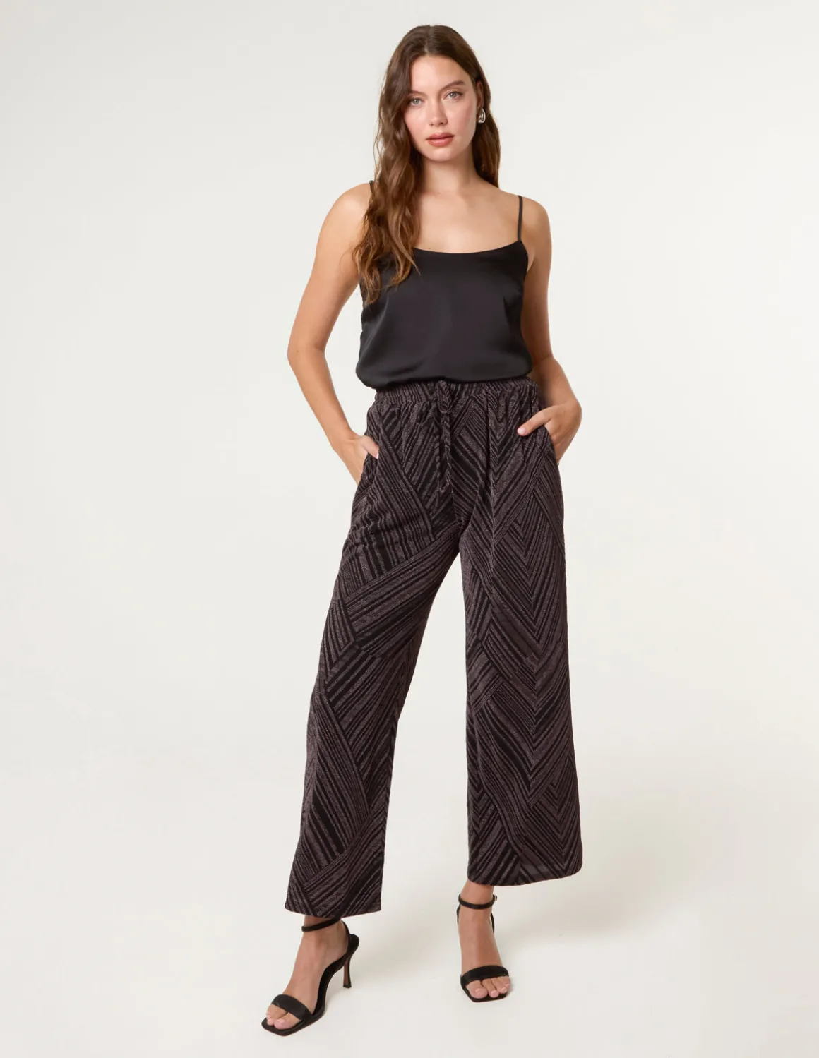 Draw Cord Metallic Trousers
