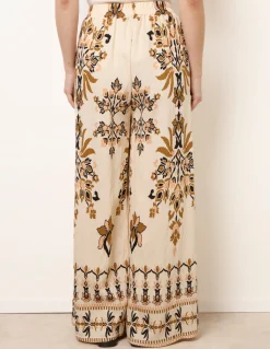 Drawstring Waist Wide Leg Pants