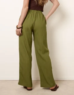 Drawstring Wide Leg Trousers