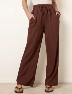 Drawstring Wide Leg Trousers