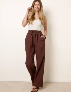 Drawstring Wide Leg Trousers