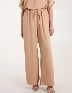 Drawstring Wide Leg Trousers