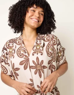 Dress With Bold Floral Print