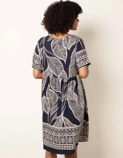 Dress With Tropical Leaf Print