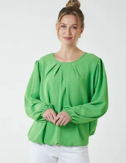 Elasticated Blouson Hem Blouse